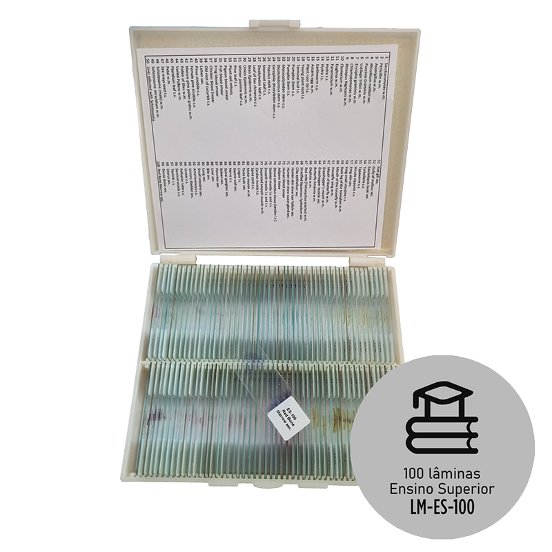Conjunto de lâminas preparadas de Ensino Superior LM-ES-100 Lumen®