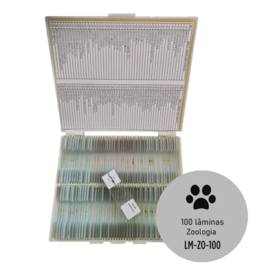 Conjunto de lâminas preparadas de Zoologia LM-ZO-100 Lumen®