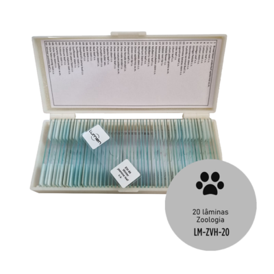 Conjunto de lâminas preparadas de Zoologia de Vermes Helmintos LM-ZVH-20 Lumen®